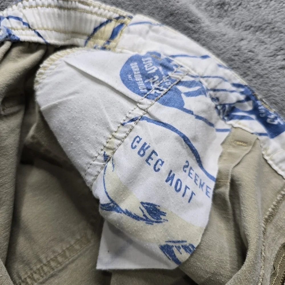 Vintage Greg Noll Oceanwear Shorts Mens XL Brown Logo Stretch 6.5